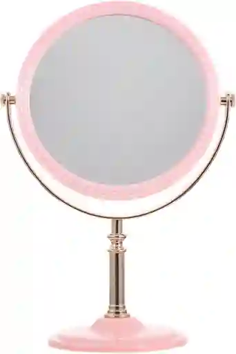 Espejo De Maquillaje Tocador Desmontable Moderno Rosado Oro Rosa