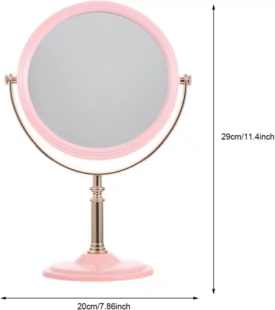 Espejo De Maquillaje Tocador Desmontable Moderno Rosado Oro Rosa