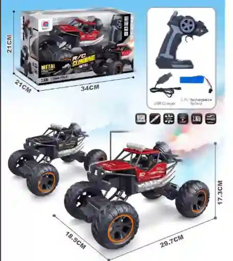 Carro Todo Terreno 4x4 Juguete Niña Niños Con Humo Rojo
