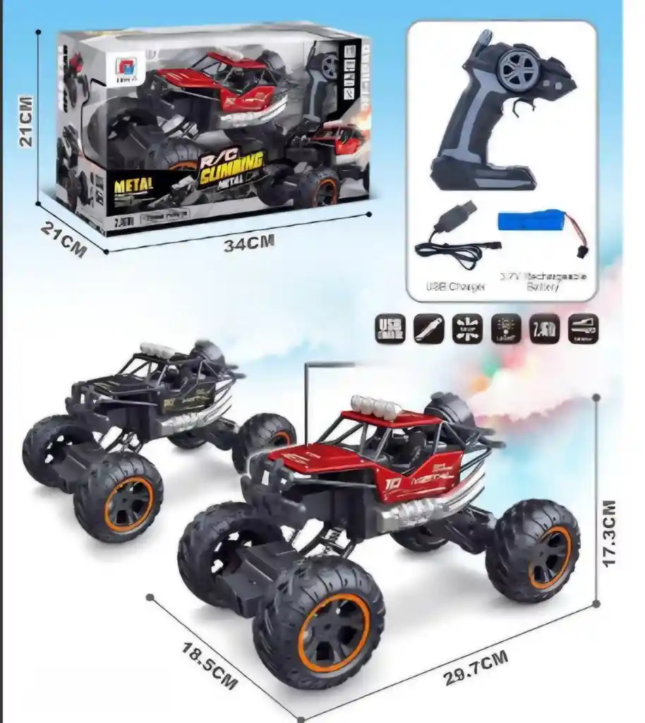 Carro Todo Terreno 4x4 Juguete Niña Niños Con Humo Rojo