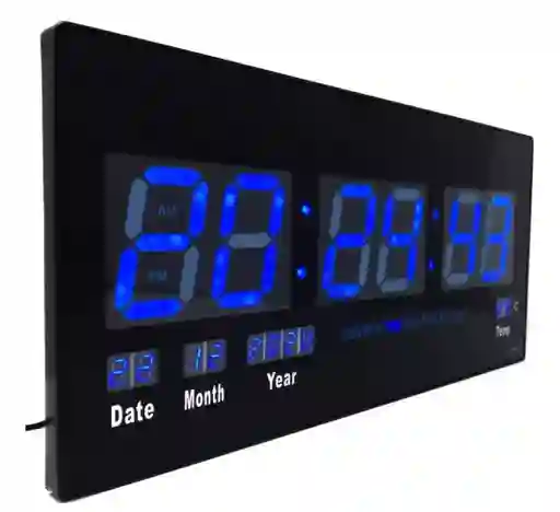 Reloj De Pared Reloj Digital Inteligente 45cm Azul En Español