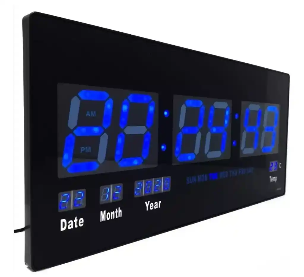 Reloj De Pared Reloj Digital Inteligente 45cm Azul En Español