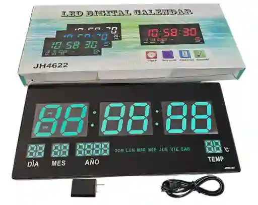 Reloj De Pared Reloj Digital Inteligente 45cm Verde En Español