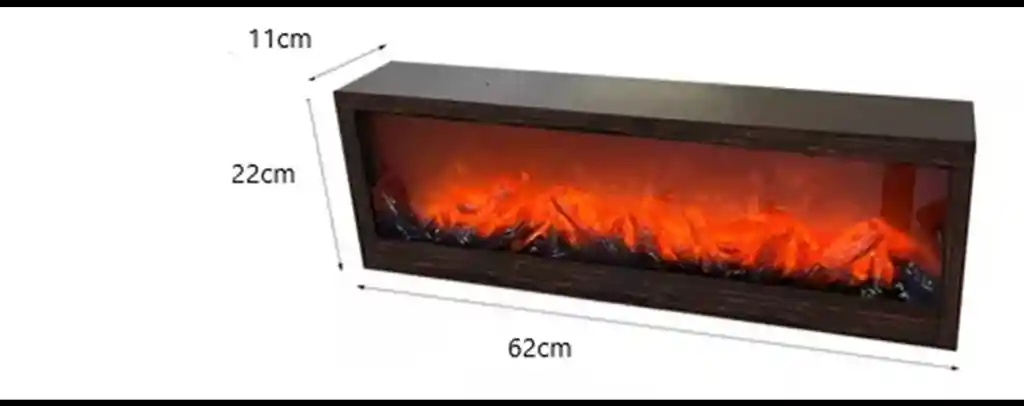 Simulacion De Chimenea Lampara De Leña Lámpara Rectangular