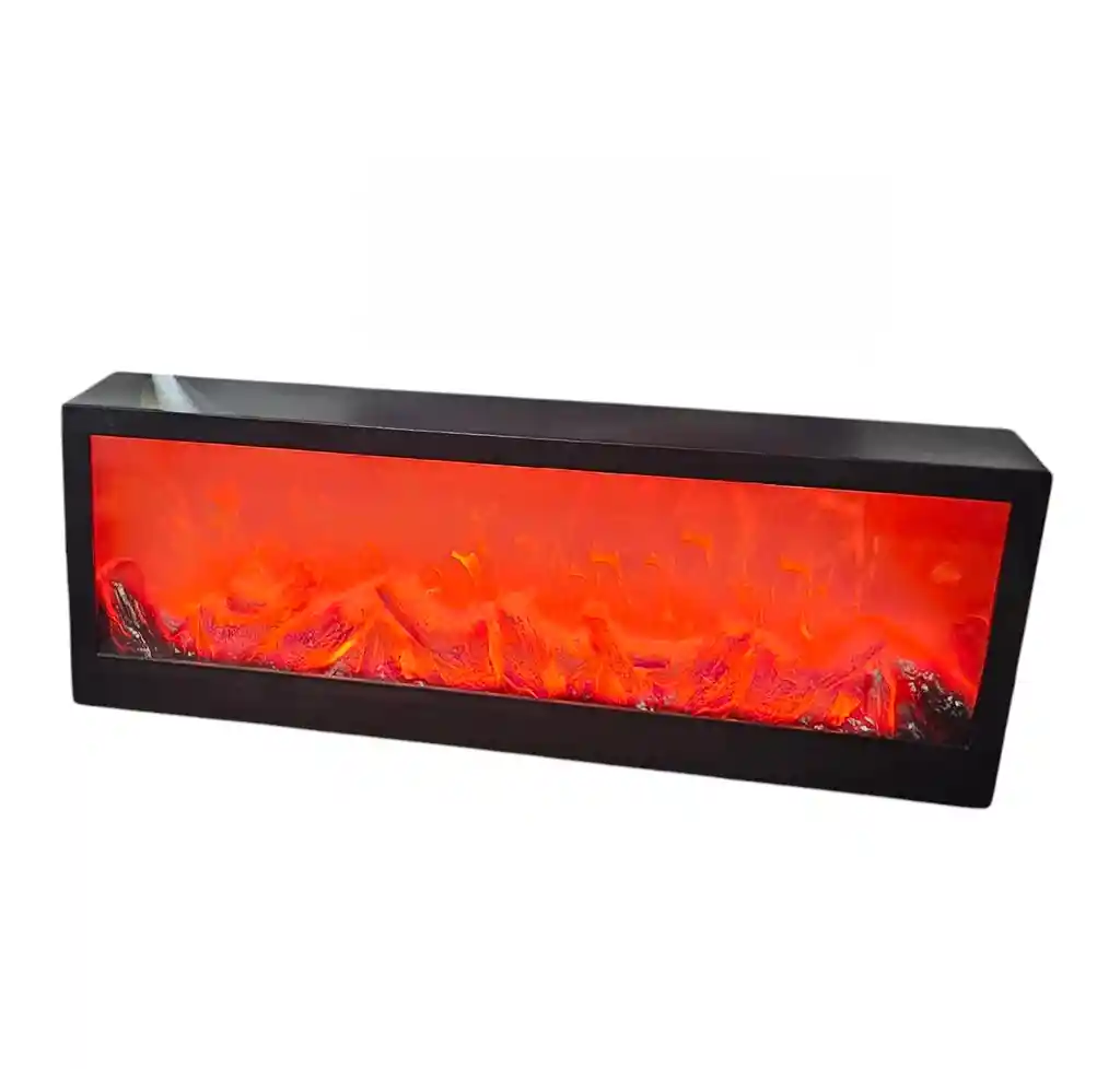 Simulacion De Chimenea Lampara De Leña Lámpara Rectangular