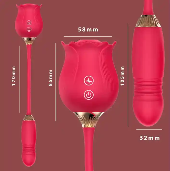 Vibrador Succionador Clitoris Vibracion Orgasmo Femenino Dos Vibradores Vagina Y Clítoris