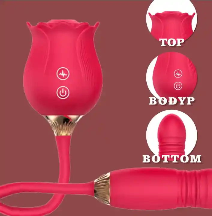 Vibrador Succionador Clitoris Vibracion Orgasmo Femenino Dos Vibradores Vagina Y Clítoris