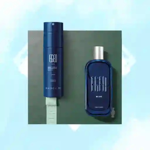 Kit De Regalo Egeo Blue Para Hombre (perfume + Desodorante)