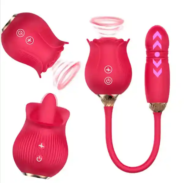 Vibrador Succionador Clitoris Vibracion Orgasmo Femenino Dos Vibradores Vagina Y Clítoris