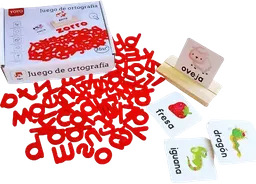 Juguete Didactico De Letras Y Ortografia Para Niños Español En Madera