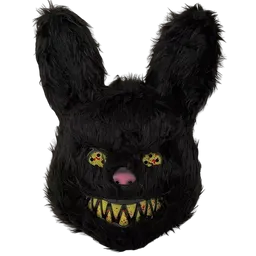 Halloween Mascara Peluche Conejo Malo Negra Disfraz Fiesta