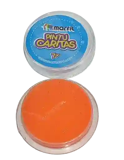 Pintucaritas Maquillaje Color Naranja Neon Halloween Hora Loca Carnaval