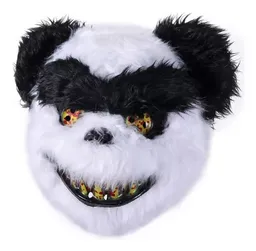 Halloween Mascara Antifaz Oso Malo Negro Y Blanco Disfraz Fiesta