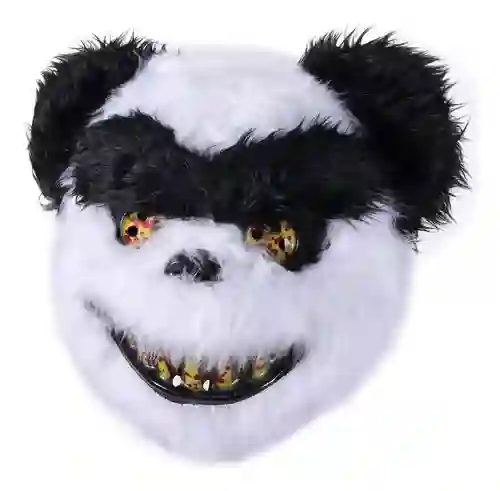 Halloween Mascara Antifaz Oso Malo Negro Y Blanco Disfraz Fiesta