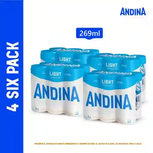 Cerveza Andina Light Lata 269ml X 24und