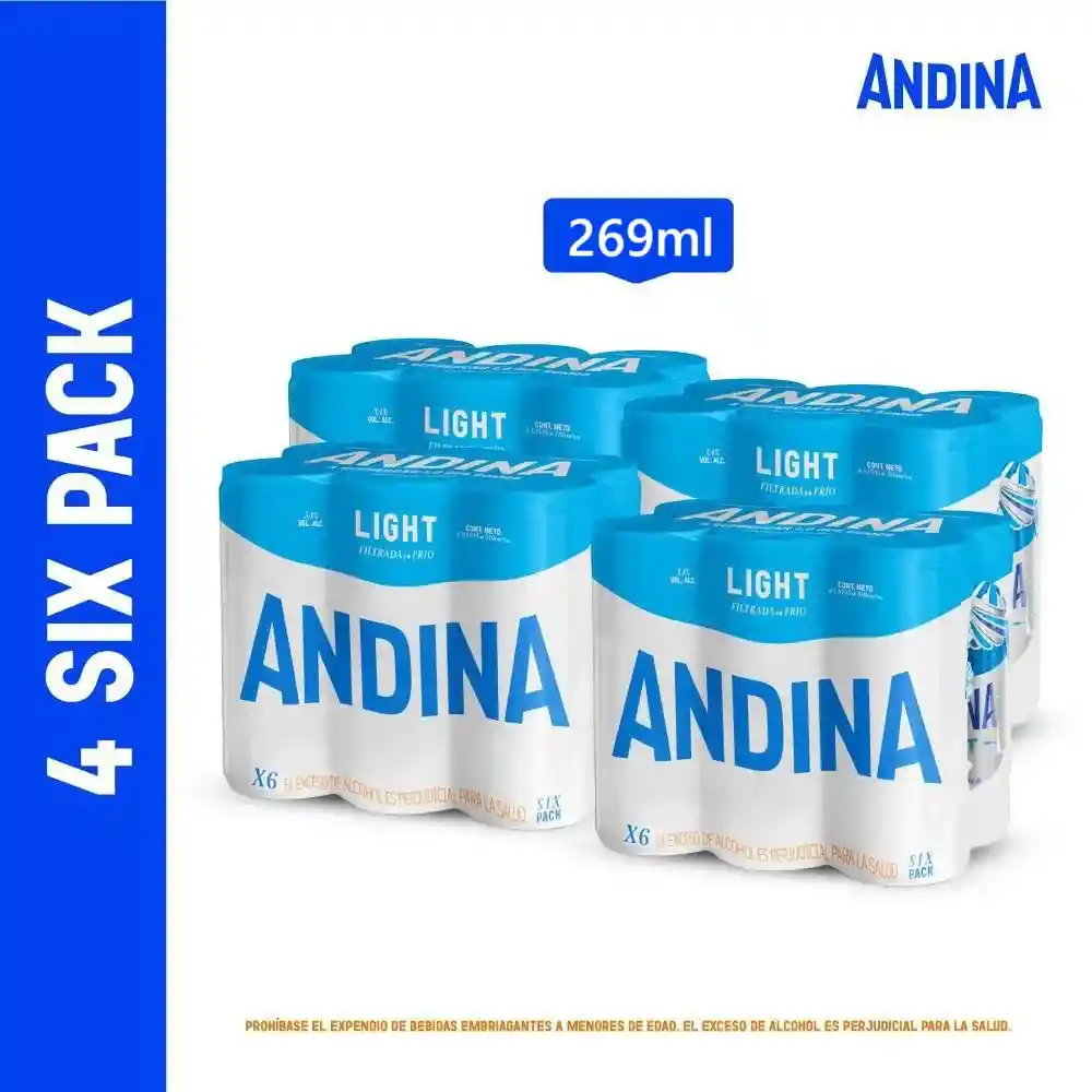 Cerveza Andina Light Lata 269ml X 24und