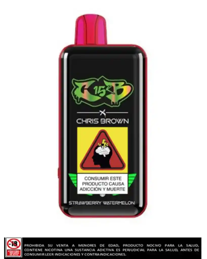 Vapeador Chris Brown 15.000 Puffs Strawberry Watermelon