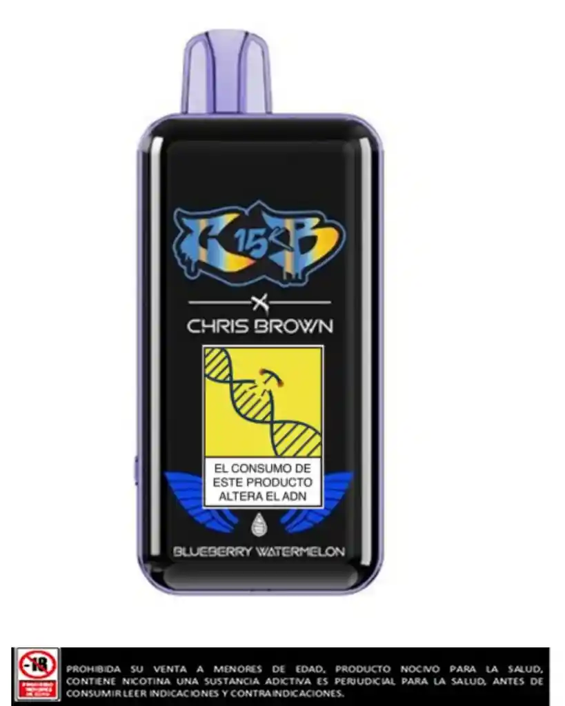 Vapeador Chris Brown 15.000 Blueberry Watermelon