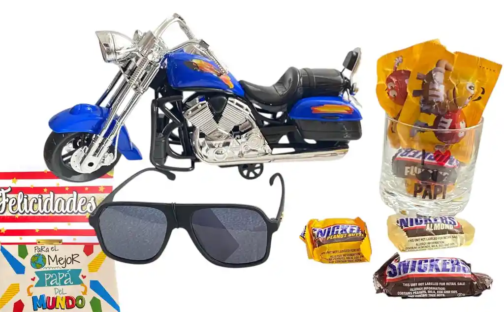 Regalo Especial Dia Del Padre Motero Con Gafas - Para El Mejor Papà Del Mundo Ref 46