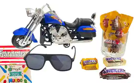 Regalo Especial Dia Del Padre Motero Con Gafas - Para El Mejor Papà Del Mundo Ref 46