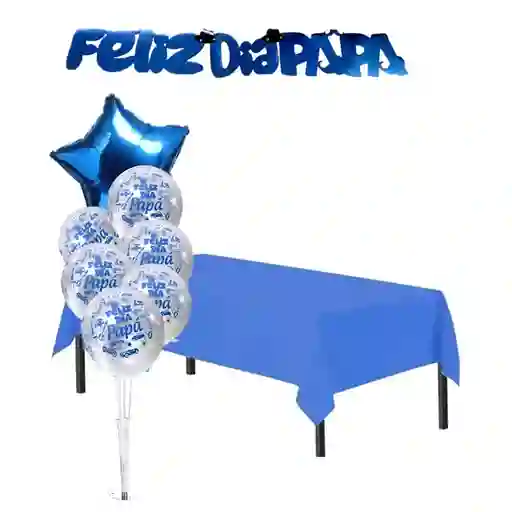 Kit Fiesta Dia Del Padre Papa Decoracion Celebración Con Base Para 7 Globos
