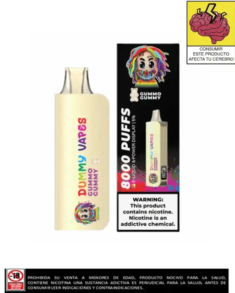 Vapeador Dummy 8.000 Puffs Gomitas De Colores