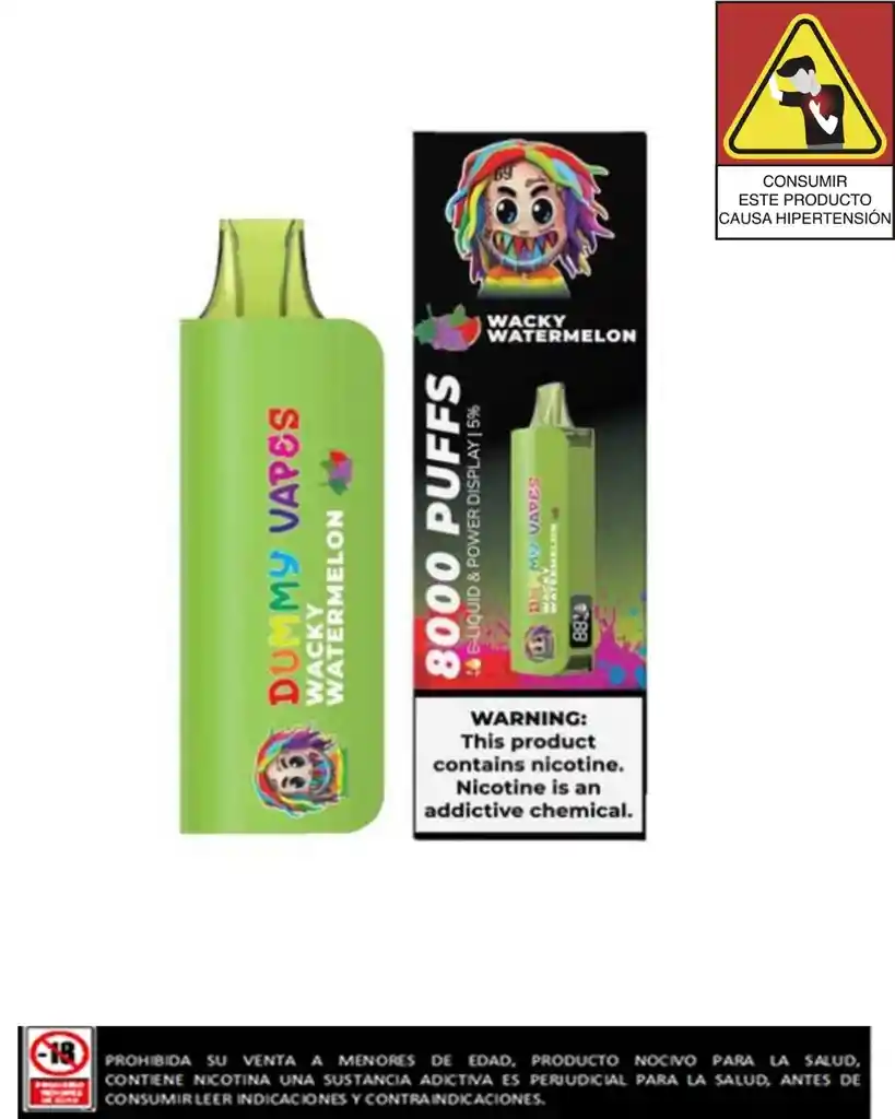 Vapeador Dummy 8.000 Puffs Uva Sandia