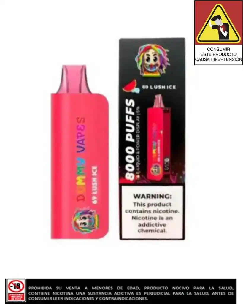 Vapeador Dummy Vape 8.000 Puffs 69 Luch Ice