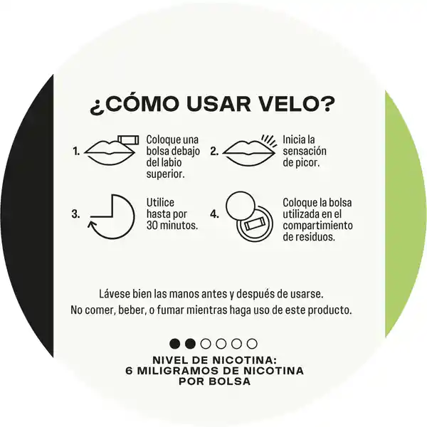Velo Bolsa de Nicotina Fresa Ice 6 mg
