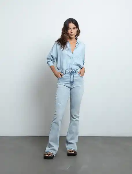 Jean Mujer Azul Índigo Medio Talla 10 493F053 Naf Naf