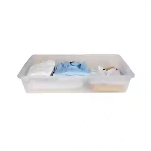 Krea Caja Organizadora Trasparente Color Gris 34 L