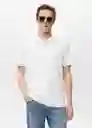 Camiseta Polo Rea Blanco Talla M Hombre Mango