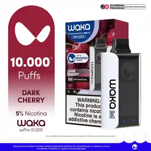WAKA Vape SoPro 10.000 Dark Cherry-50mg/g-STD 10.000 puff
