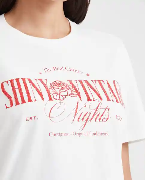 Camiseta Shiny Vintage Graphic Tee Crudo Pristino T M Chevignon