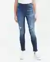 Jean Super High Rise Mujer Cosm Azul Clásico Oscuro 6 Chevignon