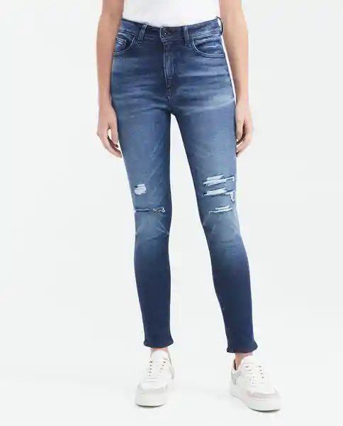 Jean Super High Rise Mujer Cosm Azul Clásico Oscuro 6 Chevignon