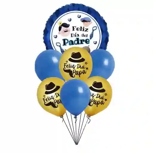 Kit 7 Globos Decoración Día Del Padre Feliz Día Papá