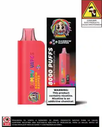 Vapeador Dummy 8.000 Puffs Rainbow Rapper	