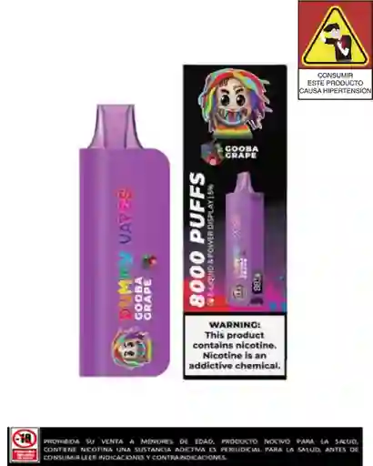 Vapeador Dummy 8.000 Puffs Gooba Grape	
