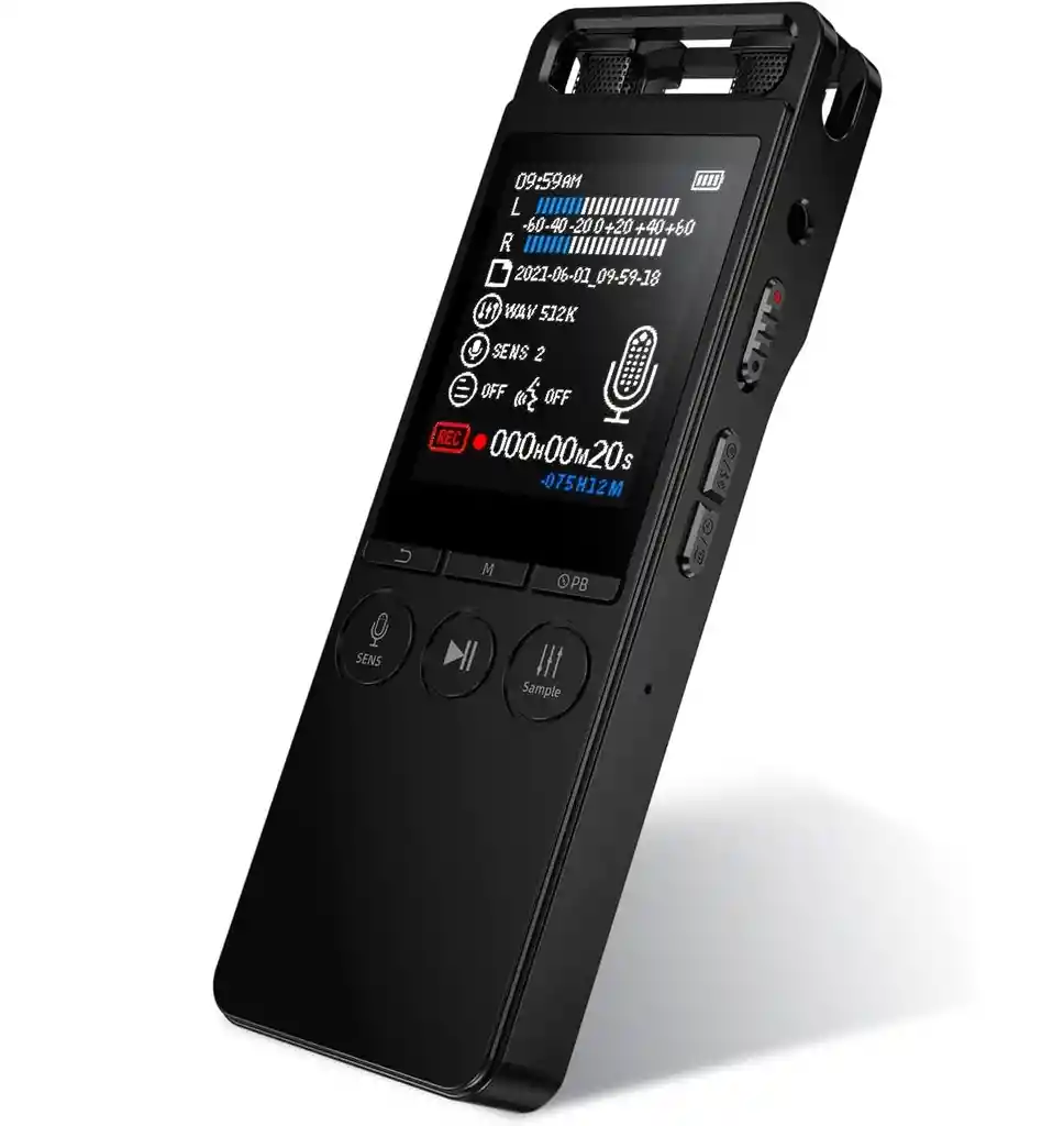Grabadora De Voz Recargable Grabación De Llamadas 64gb