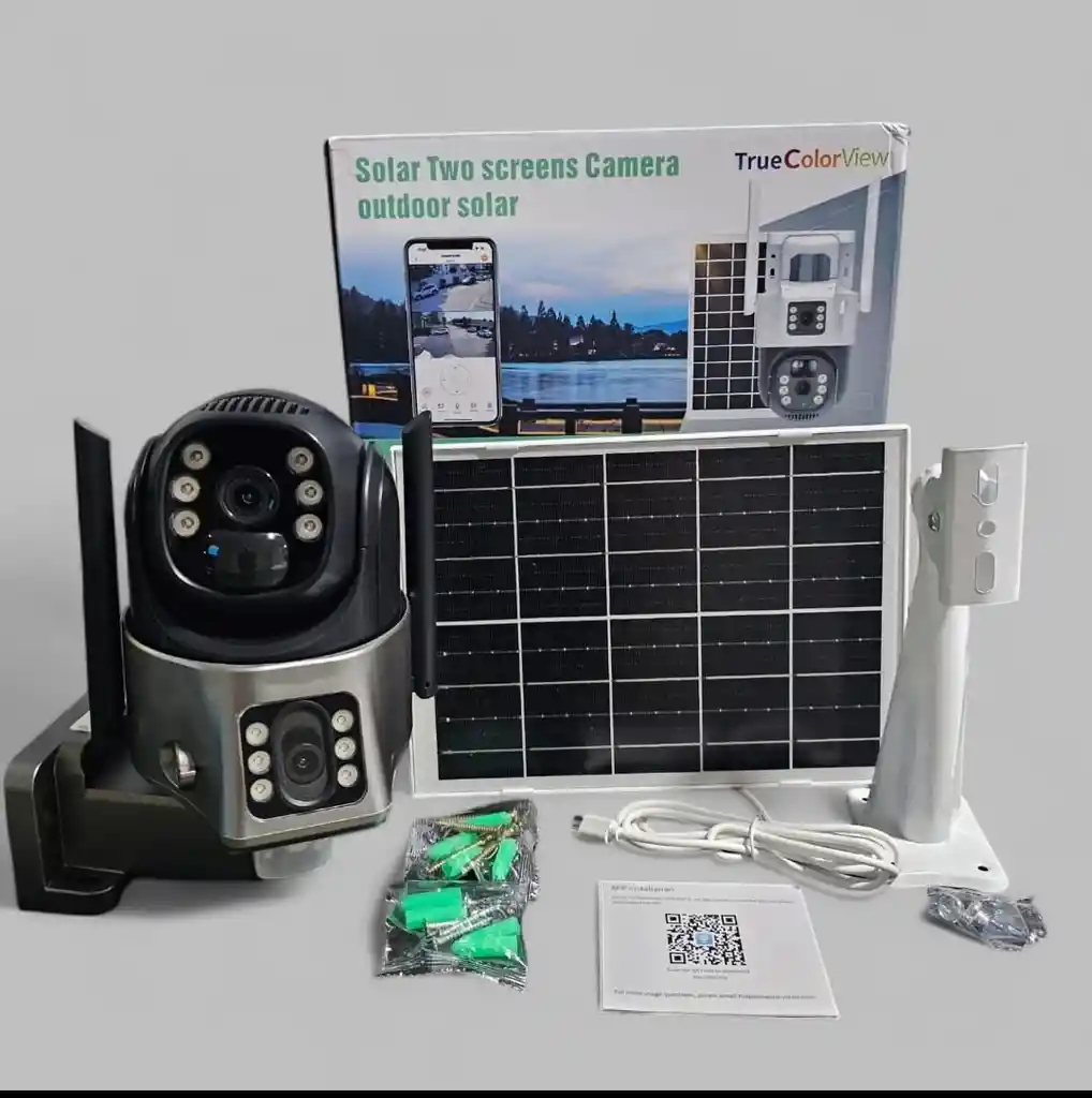 Camara Solar Doble Lente Panel Solar Bateria 8000ma
