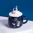 Mug Taza Coleccionable Astronauta Kawaii Cuchara Tapa Astronauta
