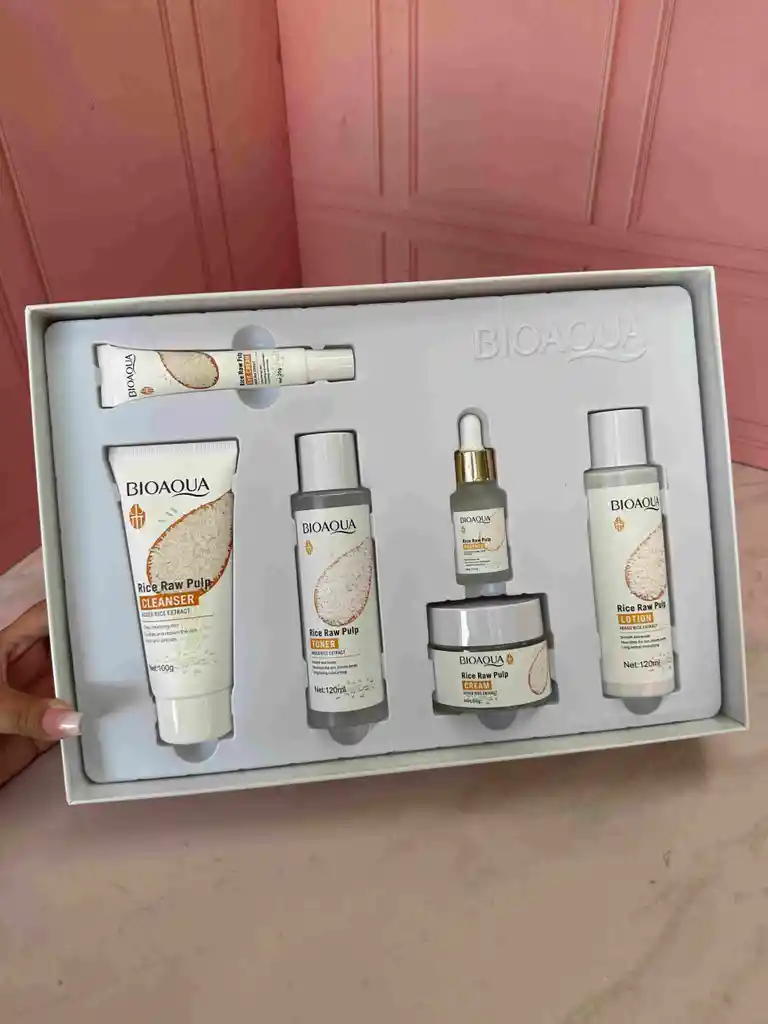 Kit Facial De Arroz Bioaqua En Caja X6