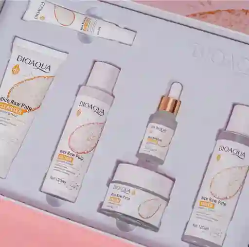 Kit Facial De Arroz Bioaqua En Caja X6