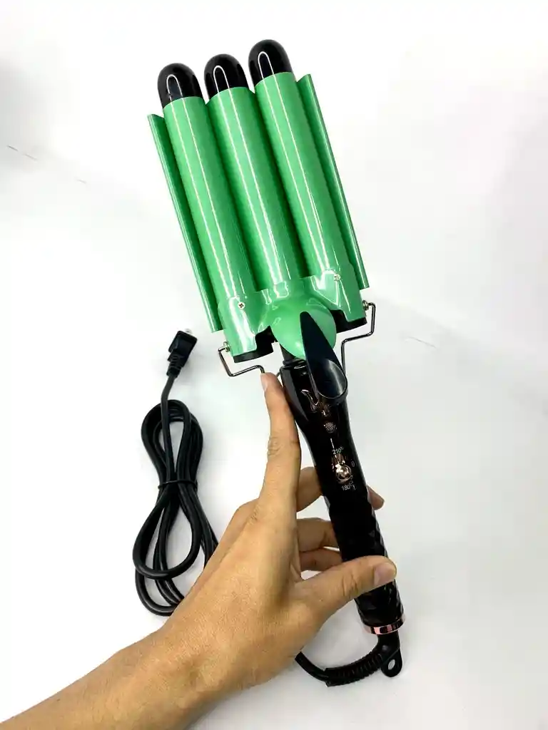 Pinza Rizadora Y Onduladora 3 Tubos Para Hacer Ondas De Sirena