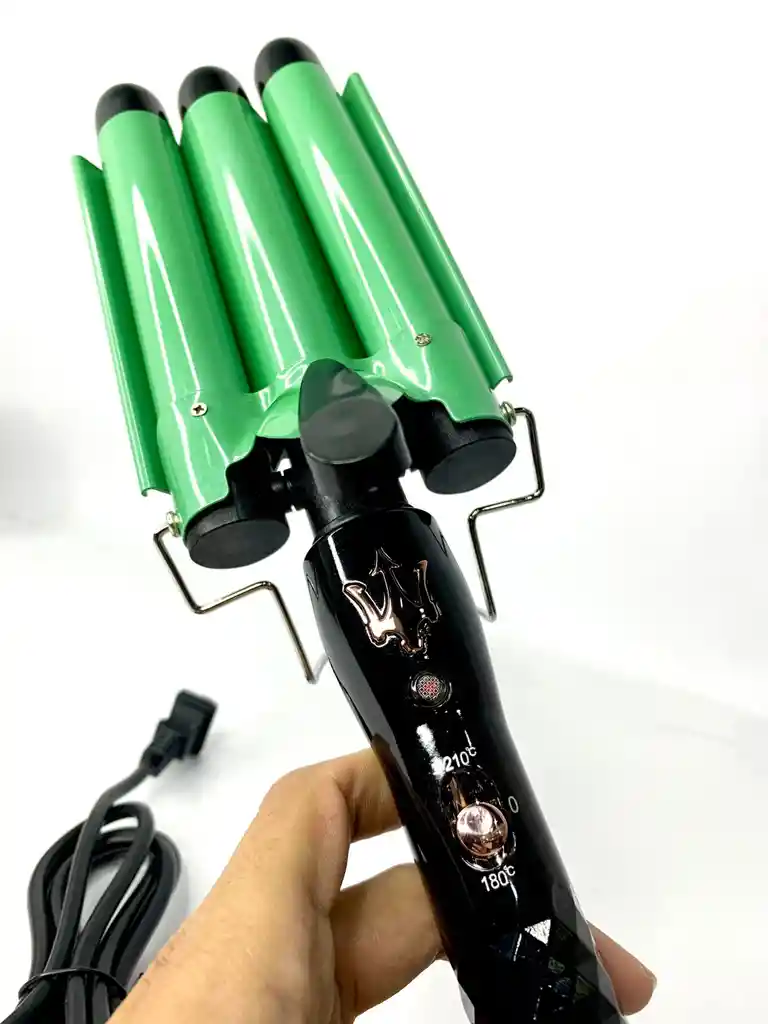 Pinza Rizadora Y Onduladora 3 Tubos Para Hacer Ondas De Sirena