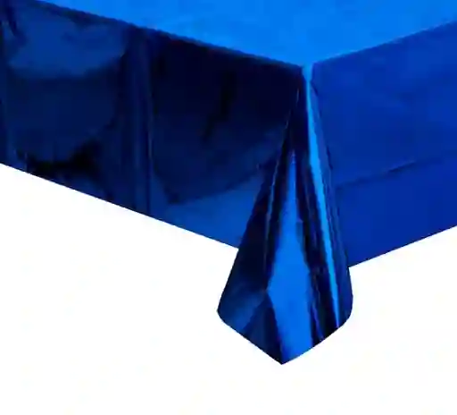 Mantel Fiesta Metalizado 183*137 Azul Rey