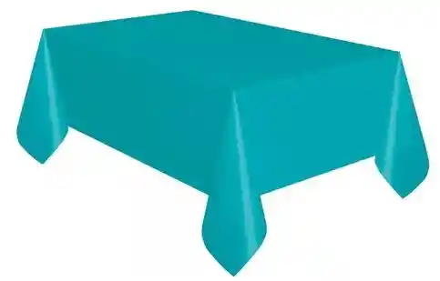 Mantel Fiesta Plastificado 183*137 Verde Turquesa