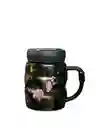 Mug Taza Coleccionable Tapa Espejo Jake Me To Paris Negro
