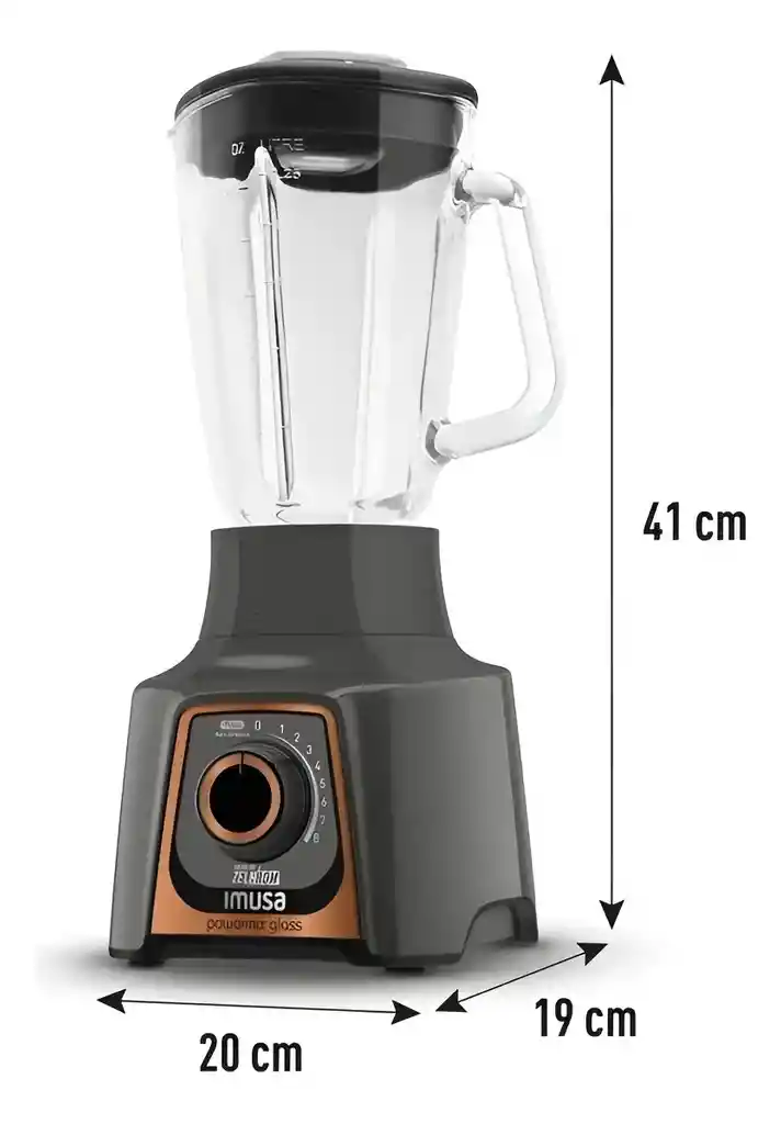 Licuadora Imusa Powermix Glass 1.75 Litros Vaso Vidrio 8v